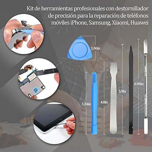 Kaisi Kit Herramienta movil Destornillador Apertura de Pantalla LCD Desmontar moviles reparación para reemplazar la batería y Abrir teléfono para iPhone Series, iPads, iPad