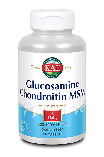 Kal Complemento Alimenticio con Glucosamine Chondroitin MSM - 90 Tabletas