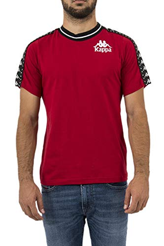 Kappa Anchen Authentic T Camiseta, Hombre, Rojo (Red Dk/Black/White), XL