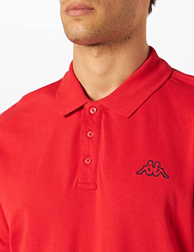 Kappa Camisa Pleot, Polo, para Hombre, Hombre, Polo, 303173, 540 Scarlet, XXXX-Large