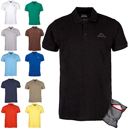 Kappa Polo Clásico Edición ZiATEC con práctica Bolsa de lavandería | Camisa de Golf básica de Mangas Cortas, Mezclas en Muchos Colores, tamaño:5XL, Color:1 x Marina
