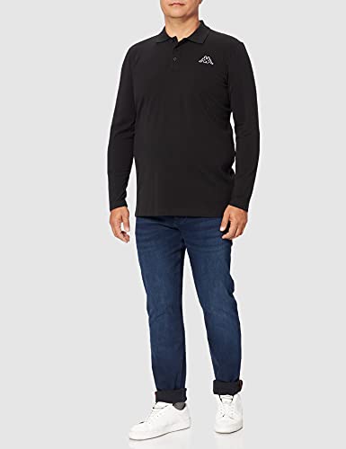 Kappa Polo Talek para hombre, Negro , XXXL