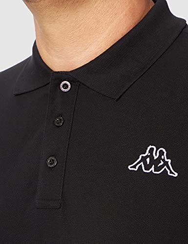 Kappa Polo Talek para hombre, Negro , XXXL