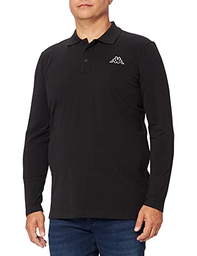 Kappa Polo Talek para hombre, Negro , XXXL