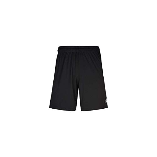 Kappa VARESO Pantalón Corto de equipación, Hombre, Negro/Blanco, M