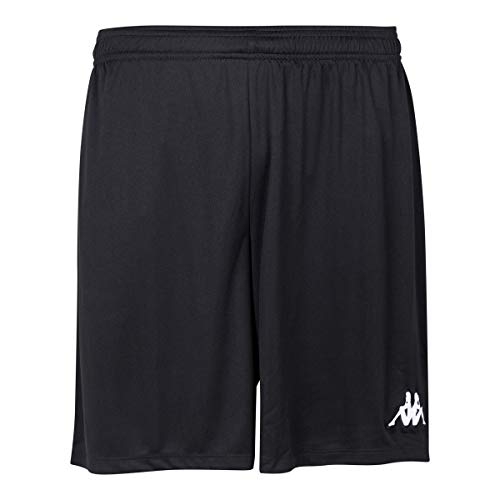 Kappa VARESO Pantalón Corto de equipación, Hombre, Negro/Blanco, M