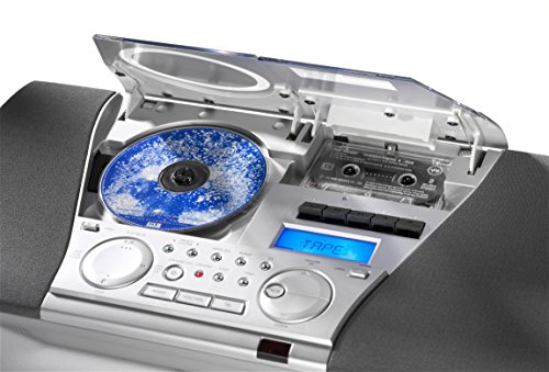 Karcher MC 6550N - Cadena de música (reproductor de CD, MP3 y casete, radio PLL), color plateado [Importado de Alemania]