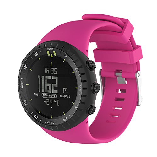 kdjsic Correa de muñeca de Repuesto de Silicona para Reloj Deportivo Suunto Core All Black