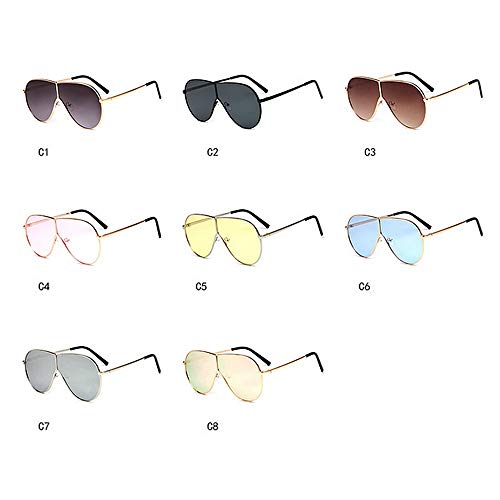 KDOAE Gafas de Sol para Mujer Unisex de Gran tamaño Gafas de Sol de Moda UV400 Gafas de Sol de conducción de conducción Beach Alquiler de Bicicletas Verano Protección UV Ligera (Color : C2)