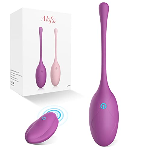 Kegel Bolas Chinas para Mujer AL'OFA Impermeable Silicona de alta calidad 10 Velocidades Ejercicio Kegel Control de vejiga Músculo pélvico Fortalecimiento control a distancia (Púrpura)