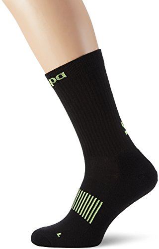 Kempa Logo Classic Calcetines, Sin género, Negro/Amarillo Fluor, 31-35