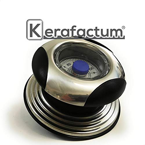 Kerafactum Termómetro, pomo de repuesto para tapa de ollas, mango universal, mango de plástico, diámetro de 8,5 cm, 3 unidades