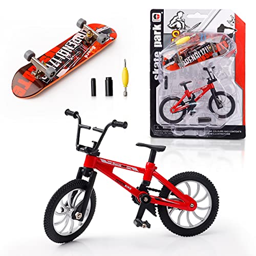 KETIEE Mini Finger Skateboard Bicicletas de Dedo, Fingerboard Mini Diapasón Patineta de Dedo Skate Boarding Toy Monopatines de Juguete para Dedos Juegos de Deportes Kids