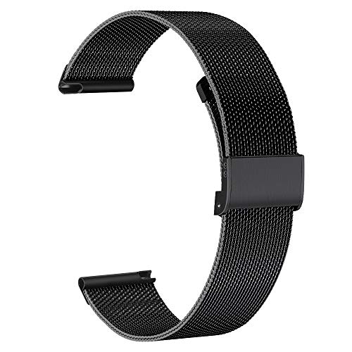 Keweni Compatible con la Correa Huawei Watch GT 2 (46 mm), Correa de Repuesto de Metal de Liberación Rápida para el Reloj Inteligente Huawei Watch GT/GT 2e (Negro)