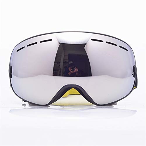 KHKNTO Gafas de esquí, 2020 Gafas de Snowboard de esquí.UV400 Gran Máscara esférica Gafas Esquí Hombres Mujeres Big Vision Profess Snow Ski Eyewear Sci (Color : White)