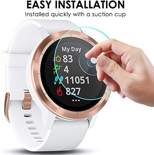 KIMILAR Pantalla Compatible con Garmin Vivoactive 3 Protector de Pantalla, 3-Pack Cristal Templado Protector de Pantalla para Vivoactive 3 - 9H Dureza Antiarañazos (no para música vivoactiva 3)