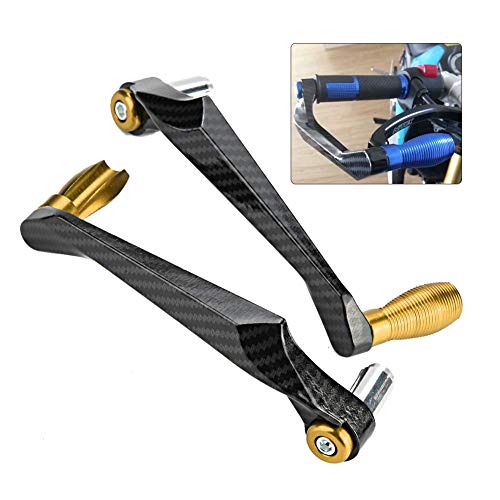 KIMISS Protector de la palanca del embrague de freno，Universal 7 / 8in 22 mm CNC Manillar de Palanca de embrague de freno Protector de mano para motocicleta, automóviles eléctricos(dorado)