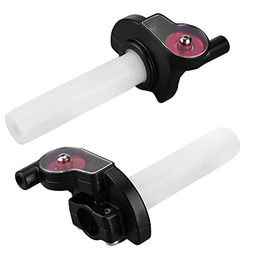 KIMISS Puños del acelerador del acelerador de giro, 22mm Apretones visuales del acelerador de la motocicleta Manija del acelerador de gas Twist para 50cc-160cc ATV Dirt Bike(rojo)