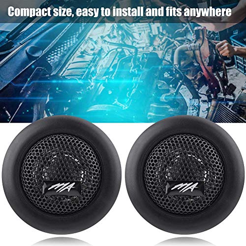 KIMISS Tweeter para coche, 1 par de 12V 120W Mini Tweeters / Altavoz de para Audio de Super poder fuerte