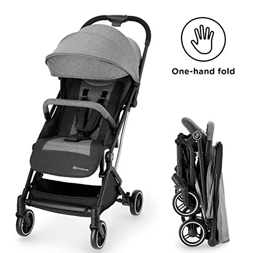 Kinderkraft Silla de Paseo Bebé INDY, Carrito, Plegable, Impermeable, Gris