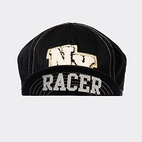 King Kerosin Gorra de ciclismo para hombre | visera plana | poliéster | negro Ny Racer