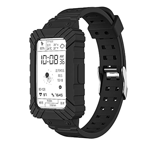 KINKUUN Correas para relojes Compatible con Honor band 6/for Huawei band 6 Pulseras de repuesto.Correa de Reloj.(Negro)