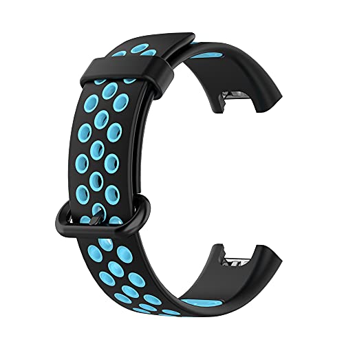 KINKUUN Correas para relojes Compatible con XiaoMi Mi Watch Lite/for Redmi Watch Pulseras de repuesto.Correa de Reloj.(Negro + azul)