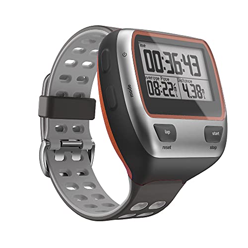 KINOEHOO Correas para relojes Compatible con Garmin Forerunner 310XT Pulseras de repuesto.Correas para relojesde silicona.(Gris claro + gris)