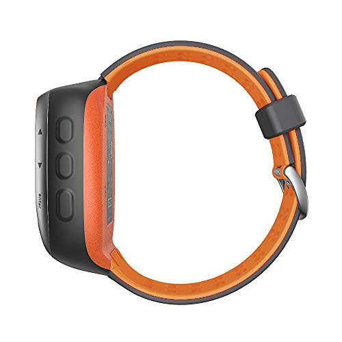 KINOEHOO Correas para relojes Compatible con Garmin Forerunner 310XT Pulseras de repuesto.Correas para relojesde silicona.(Gris claro + naranja)