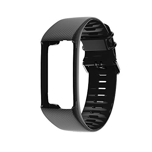 KINOEHOO Correas para relojes Compatible con Polar A360 A370 Pulseras de repuesto.Correas para relojesde siliCompatible cona.(Negro)