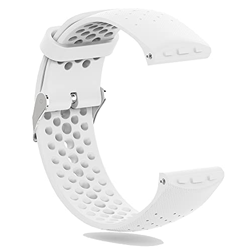 KINOEHOO Correas para relojes Compatible con Polar Vantage M Pulseras de repuesto.Correas para relojesde silicona.(blanco)