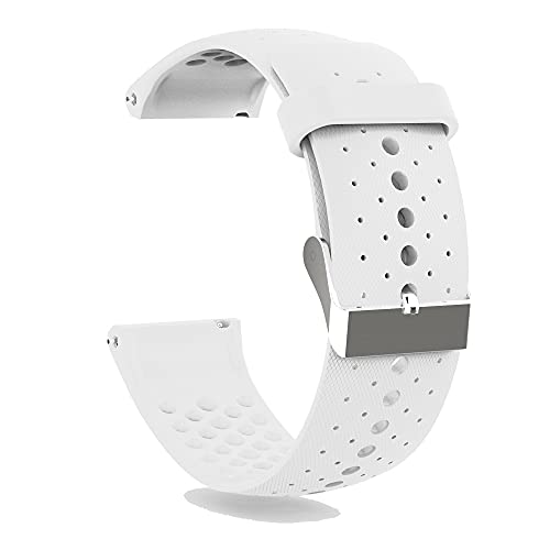 KINOEHOO Correas para relojes Compatible con Polar Vantage M Pulseras de repuesto.Correas para relojesde silicona.(blanco)