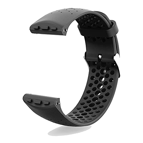 KINOEHOO Correas para relojes Compatible con Polar Vantage M Pulseras de repuesto.Correas para relojesde silicona.(negro)