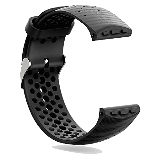 KINOEHOO Correas para relojes Compatible con Polar Vantage M Pulseras de repuesto.Correas para relojesde silicona.(negro)