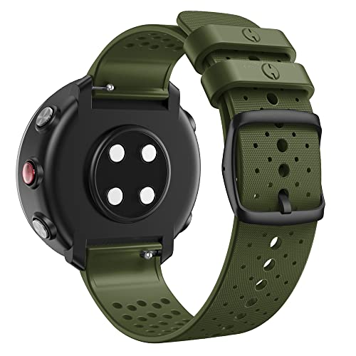 KINOEHOO Correas para relojes Compatible con Polar Vantage M Pulseras de repuesto.Correas para relojesde.(ejercito verde)