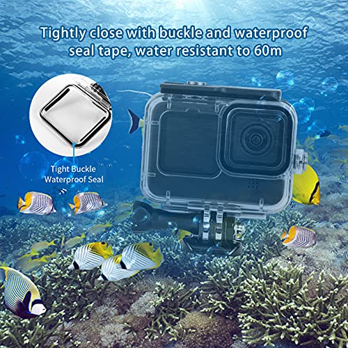 Kit de Accesorios para GoPro Hero 9/10 Black, PDEEY 25 en 1 con Paquete Pequeño para la Carcasa Impermeable Protector de Pantalla Filtro Rojo para GoPro Hero 9/10 Black Cámara de Acción