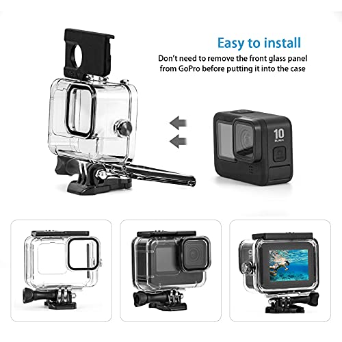 Kit de Accesorios para GoPro Hero 9/10 Black, PDEEY 25 en 1 con Paquete Pequeño para la Carcasa Impermeable Protector de Pantalla Filtro Rojo para GoPro Hero 9/10 Black Cámara de Acción