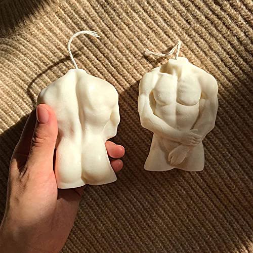 Kit de fabricación de moldes de vela corporal para adultos – Moldes de silicona para velas de soja caseras, también puede ser kit de resina (hombre muscular)