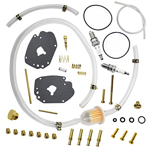 Kit de reconstrucción maestro de carburador for S & S Ciclo 112923 Harley y Personalizado con tornillo de ralentí Sujetador de chispas Filtro de combustible Jet de bajo rango 49961