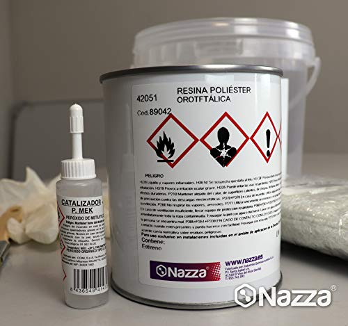 Kit de Resina de Poliéster + Fibra de Vidrio Nazza