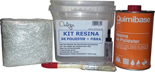 Kit de Resina de Poliéster Quimibase + Fibra De Vidrio