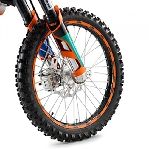 Kit gráficos adhesivos llantas compatibles para KTM SX SXF EXC 18" 19" 21" (02) brillante