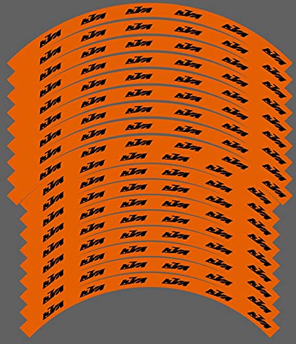 Kit gráficos adhesivos llantas compatibles para KTM SX SXF EXC 18" 19" 21" (02) brillante