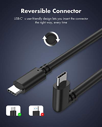 KIWI design USB C a USB C Oculus Link Cable de 10 Pies / 3 Metros, Transferencia de Datos de Alta Velocidad Cable USB 3.2 Gen 1 Tipo C Compatible con Oculus Quest 1 y Quest 2 a una PC para Juegos