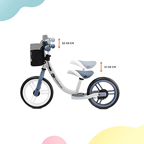 kk Kinderkraft Bicicleta sin Pedales SPACE, Sillín Ajustable, con Freno, Azul