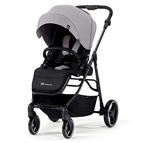 kk Kinderkraft Silla de Paseo VESTO, Carrito, Suspensión, Impermeable con UPF 50+, Gris