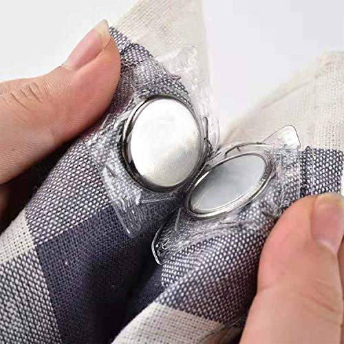 KLEHOPE 10 Piezas Oculto Cierre Magnético Botones, Magnético Oculto Cosido Magnético de Botón para Bolsos, Ropa, Coser Cuero Manualidades DIY,