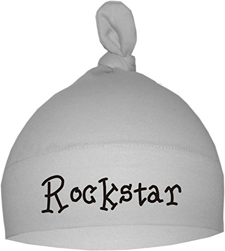 KLEINER FRATZ Rockstar - Gorro para bebé (talla 12-36 meses), color blanco