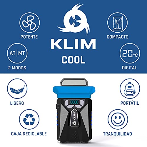 KLIM Cool – Refrigerador para Ordenador Portátil – Ventilador de Alto Rendimiento para Una Rápida Refrigeración, Aspiradora de Aire USB, Azul [Nueva Versión 2021 ]