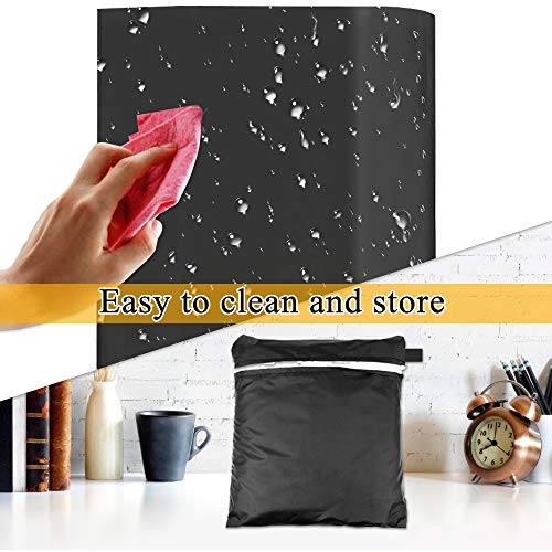 KLYNGTSK Funda Protectora para Sillas Plegable Funda Plegable para Tumbona Impermeable Funda Sillas Apiladas Cubierta de Sillas para Protección de Muebles (Negro)